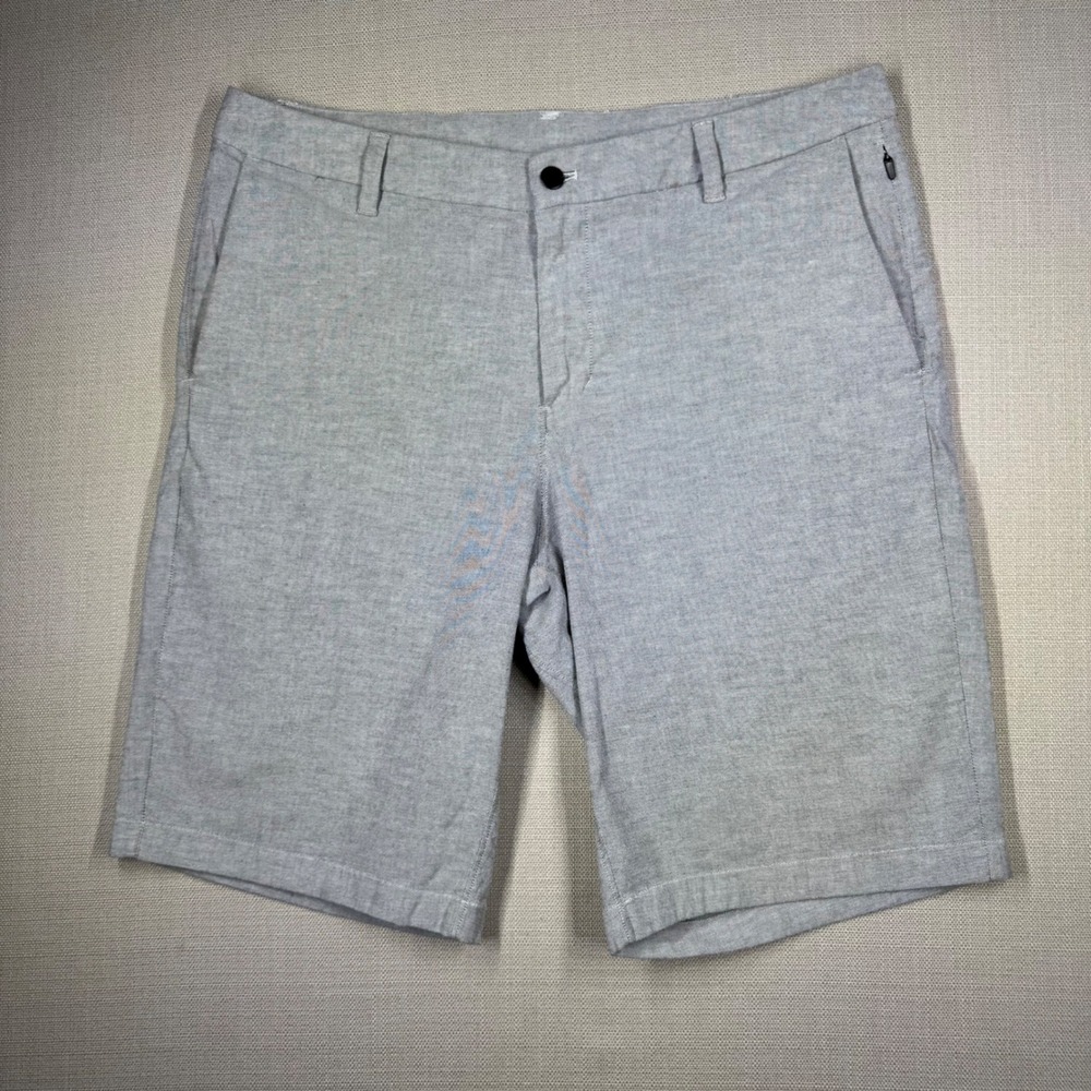 Lululemon Mens Commission Relaxed Fit Shorts Oxford Gray Size 36 LM7AAMS